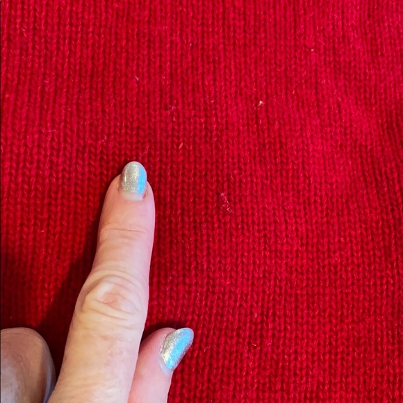 GAP Vintage 100% Lambswool Vneck Large Red Sweater - Picture 7 of 14